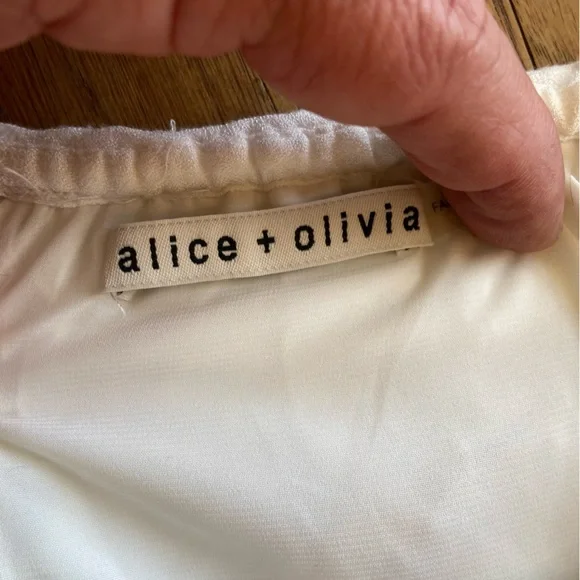 Alice + Olivia & Rozzi On/Off- Shoulder Mini Dress size 4 EUC - Picture 9 of 11